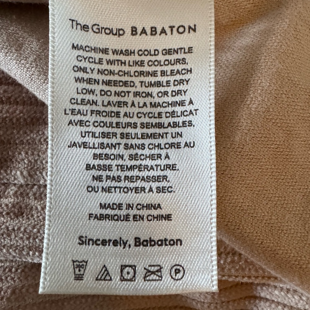 Aritzia Babaton Corduroy Shacket Shirt Jacket Women XXS Tan - Picture 7 of 7
